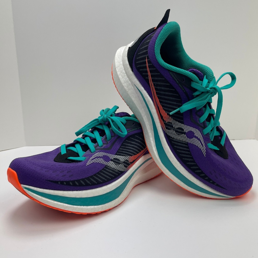 Saucony Running Shoes Womens 8.5 Endorphin Speed 2 Purple Teal EUC